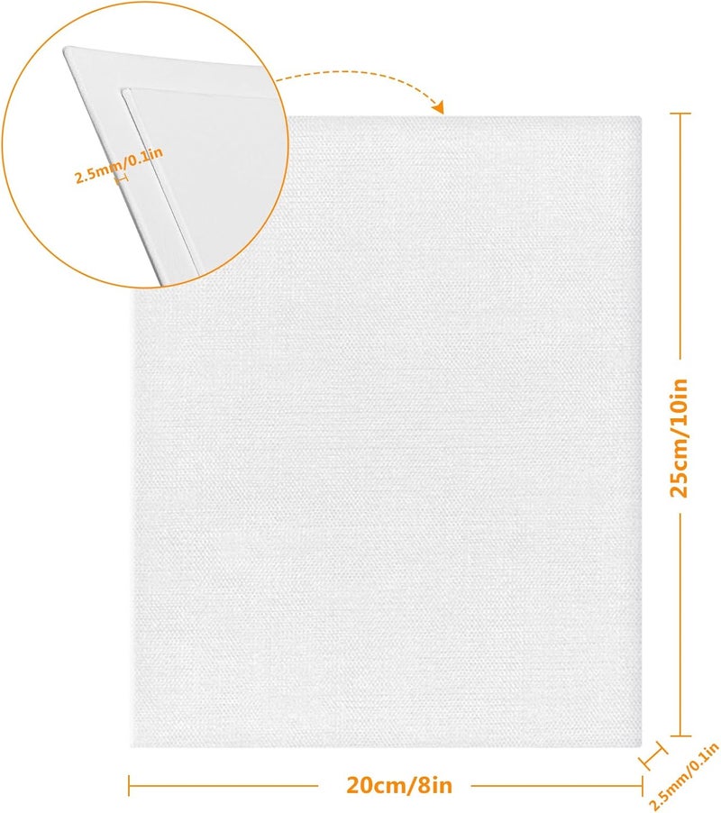 KORCCI 5 Packs Canvas for Painting 8 x 10 Inch, Cotton Acid-Free Blank Canvas Board for Acrylic Paint, Oil Paint & Wet Water Art Media, Kids Hobby Painters and Beginners - Image 5